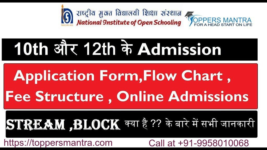 NIOS 10th 12th Admission & Fee Structure