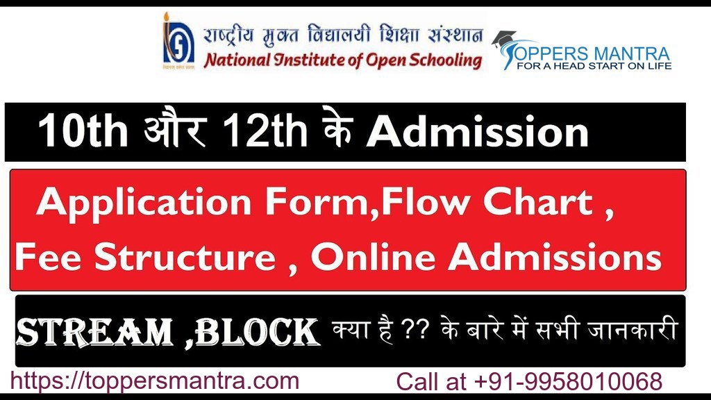 NIOS 10th 12th Admission & Fee Structure